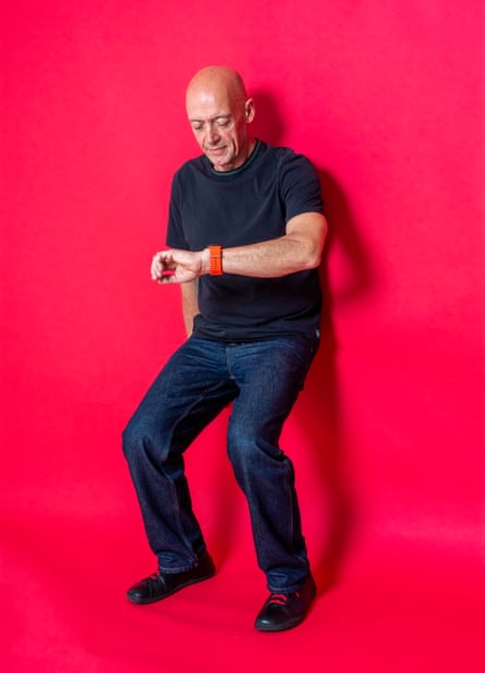 Phil Daoust doing a wall squat.