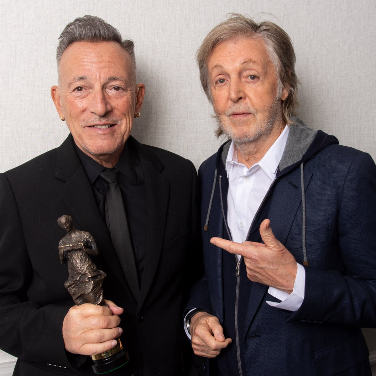 He's never worked a day in his life!': Paul McCartney honours Bruce Springsteen at Ivor Novello awards | Ivor Novello awards | The Guardian