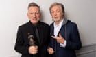 ‘He’s never worked a day in his life!’: Paul McCartney honours Bruce Springsteen at Ivor Novello awards