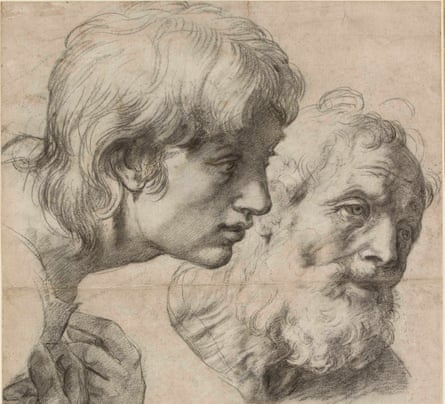 Tenderness … The Heads and Hands of two apostles, circa 1519-20, Raphael.