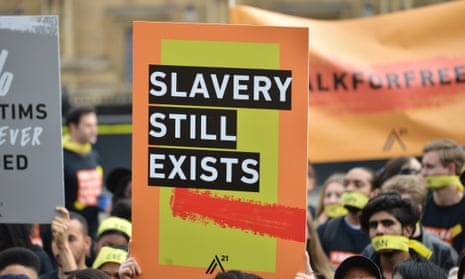 An anti-slavery protest in London at the weekend