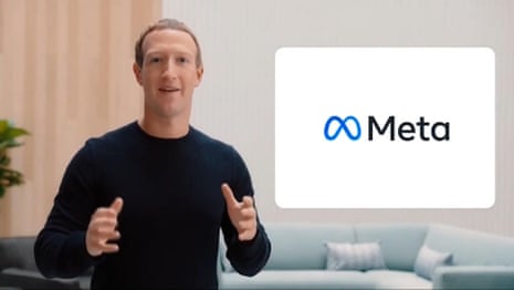 Facebook CEO Mark Zuckerberg delivers the keynote address during a virtual event on 28 October.