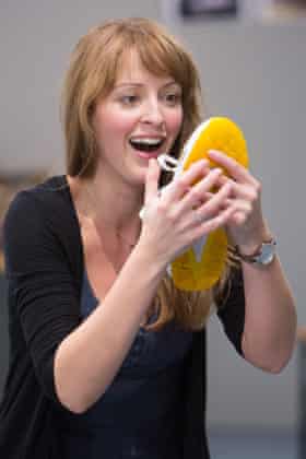 Amy Ellen Richardson (the Baker’s Wife) in rehearsals for Into The Woods.
