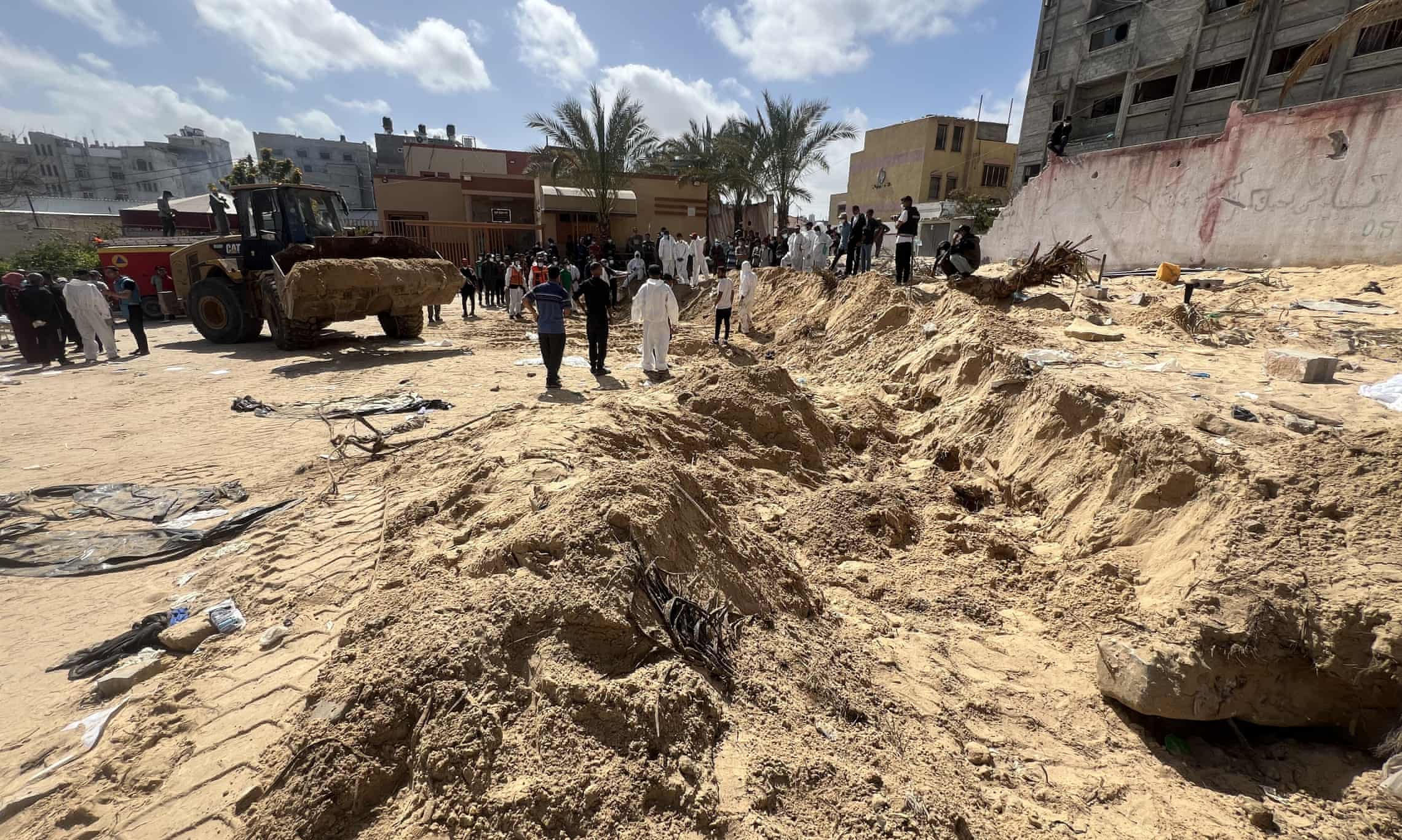 Mass Graves found near Gaza hospital