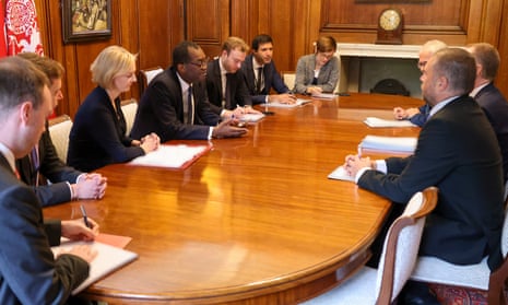 Liz Truss and Kwasi Kwarteng’s meeting with the OBR in Downing Street.