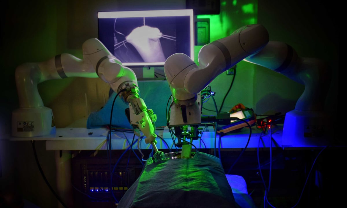 Robot successfully performs keyhole surgery on pigs without human help |  Robots | The Guardian
