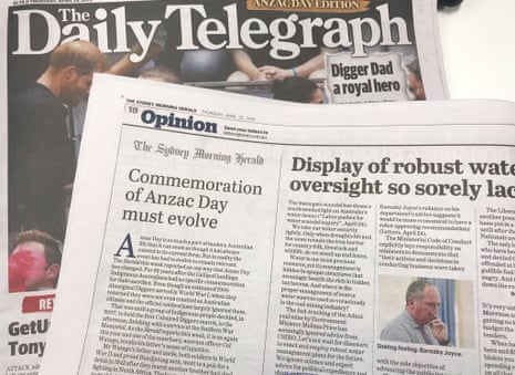 The Sydney Morning Herald opinion page, which was accidentally printed inside the Daily Telegraph