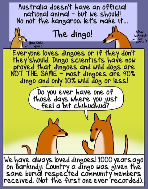 First Dog on the Moon cartoon called Dingoes 1000 Years, panel 1