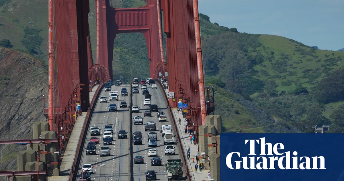 Golden Gate Bridge, now featuring four lanes of traffic, one lane of protest, and a special EZ-Pass for state repression.