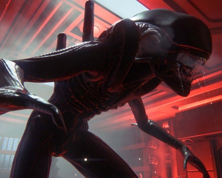 a scary monster in the video game alien isolation