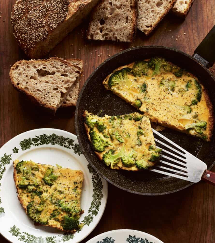 Olia Hercules’ puffed omelette with broccoli
