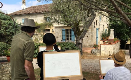 Painting holiday Bergerac France painting. GoLearnTo Holidays