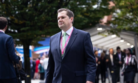 Robert Jenrick MP at the Conservative Party Conference in Manchester on Sunday 1 October 2023