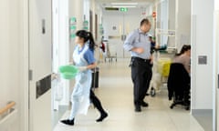 A hospital ward at Liverpool Hospital, Sydney on Tuesday
