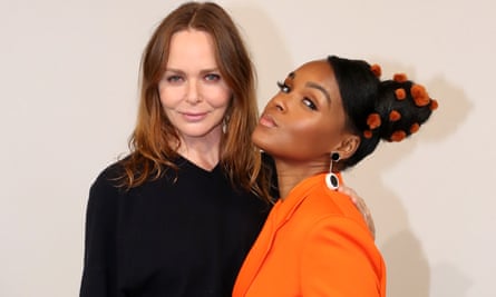 Stella McCartney with Janelle Monáe after her show on Monday
