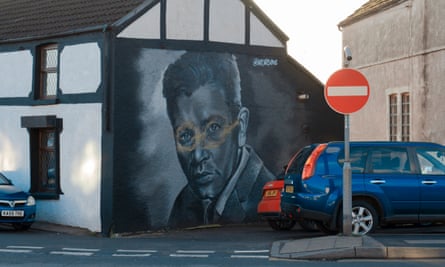A mural of Richard Burton who hailed from Port Talbot, by the Bristol-based artist HazardOne