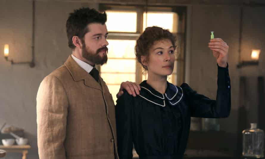 Sam Riley and Rosamund Pike in Radioactive.