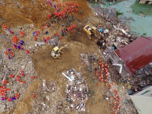 Lishui, China Rescuers search for survivors at the site of a landslide