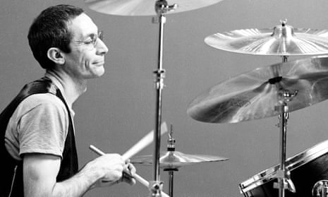 ‘Unerring timing’: Rolling Stones drummer Charlie Watts during filming of the video for Miss You.