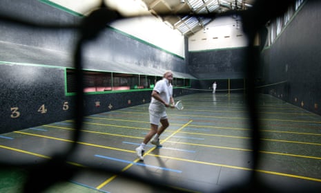 Real tennis court at the Manchester Tennis and Racquet Club.