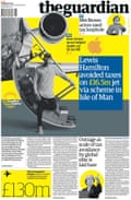 Guardian front page, Thursday 7 November 2017.