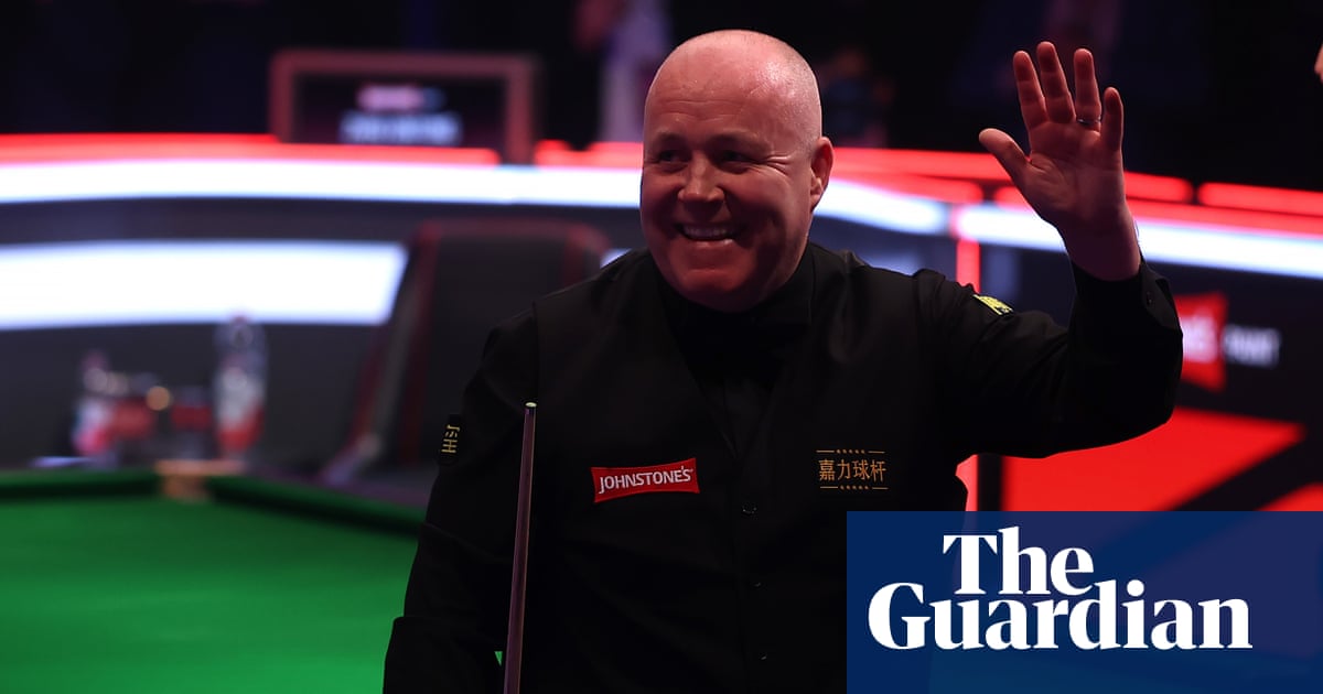 John Higgins rides wild fluke to win final three frames and reach Masters semi