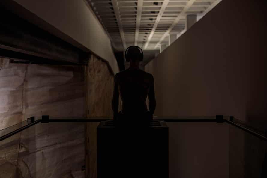 Tim, 2006, by Wim Delvoye, watching on inside the empty Mona.