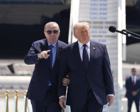 Erdogan greets Trump at Ankara Airport ahead of the 36th Nato, 7 July 2026.