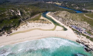The mouth of the Margaret river in Western Australia
