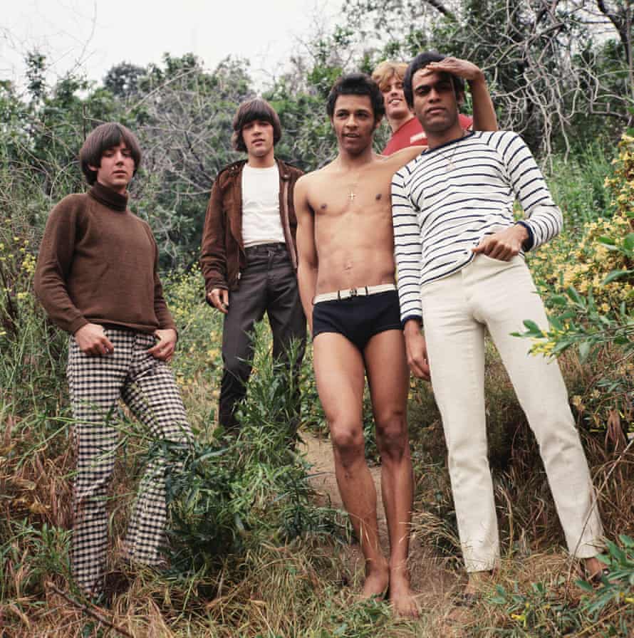 Michael Stuart-Ware, Ken Forssi, Arthur Lee, Bryan MacLean and Johnny Echols of Love in July 1967, Los Angeles.