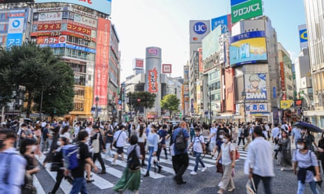 People walking in Shibuya, Tokyo