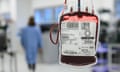 An NHS blood bag.