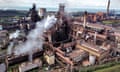 Aerial view of Tata Steel's Port Talbot steelwork