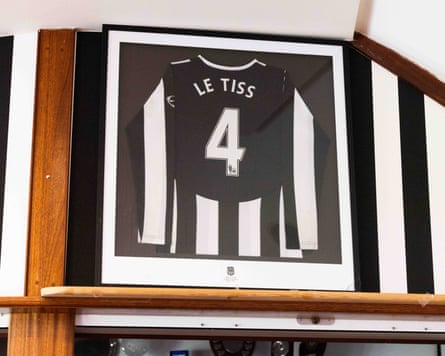 Le Tissier’s old shirt on display in the St Martins AC clubhouse