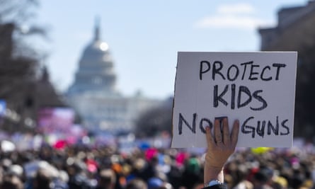 March For Our Lives anti-guns protest in Washington DC.