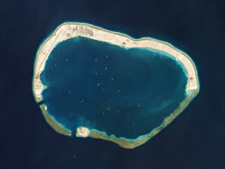 Mischief reef in the Spratly Islands in the South China Sea