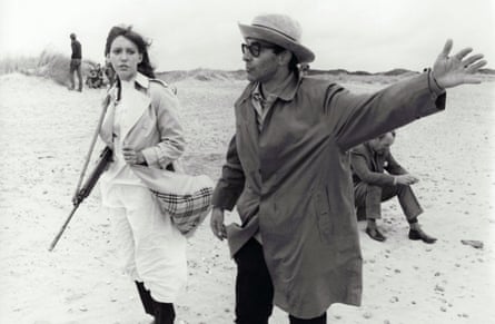 Anne Wiazemsky during shooting of One Plus One, 1968, with the film’s director Jean-Luc Godard, whom she had married in 1967.