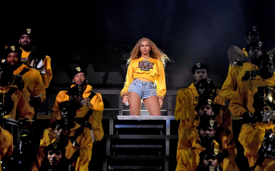 Beyoncé performing at Coachella.