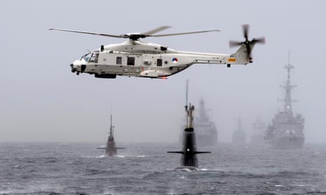 Nato anti-submarine exercise in the North Sea off the coast of Norway, 4 May 2015