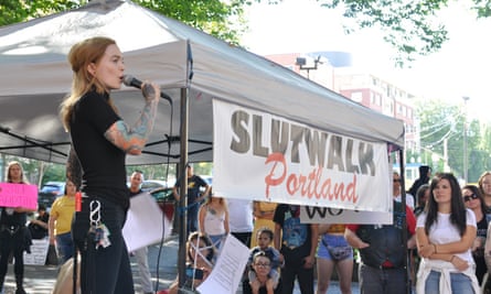 Stripper and podcaster Elle Stanger, who has been co-organizing the Portland Slutwalk in Portland, Oregon, since 2014. It’s a demonstration against sexualized violence and victim blaming.