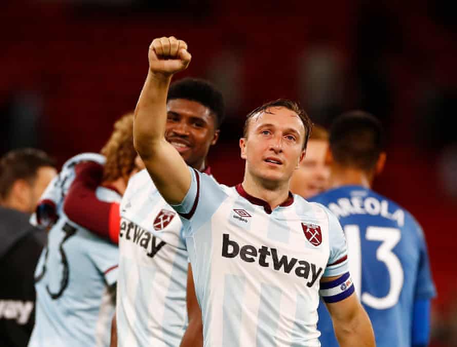 Redemption for Mark Noble after his weekend penalty miss against the same opponents.