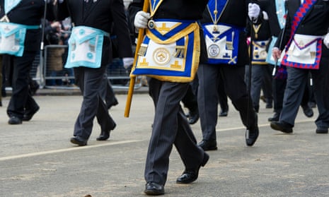 Freemasons parading through the City of London