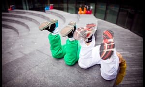 A performance of Willi Dorner’s Bodies in Urban Spaces in south London in 2009.