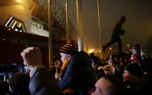 Wolves fans outside Molineux before the match against Liverpool in January 2020.