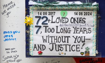 Messages written on a wall, saying ‘7, too long years without you - and justice’.