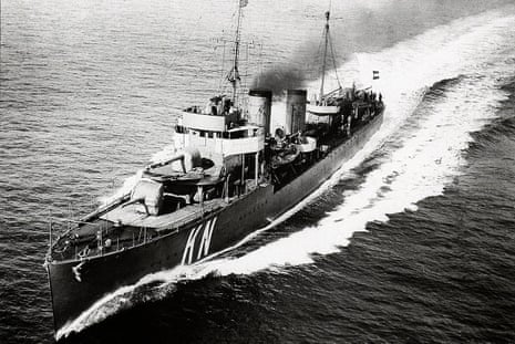 HNLMS Kortenaer, which was sunk in the Battle of Java in 1942