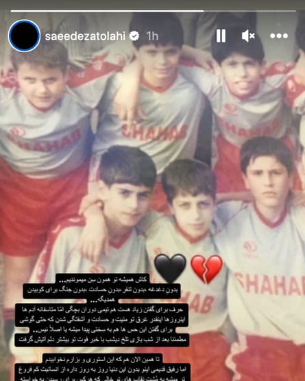A screengrab of Saeid Ezatolahi’s Instagram post.