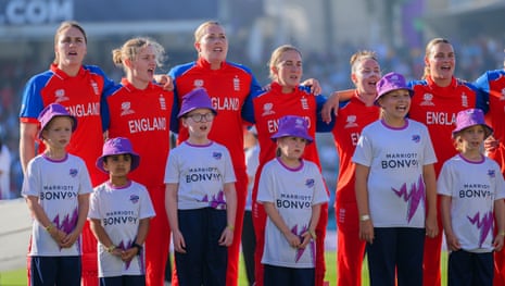 The England player sing their national anthem.