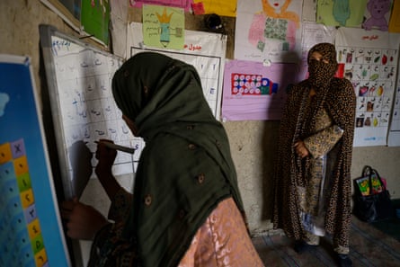 A primary schoolteacher in Shirzayee village, Nimroz province.