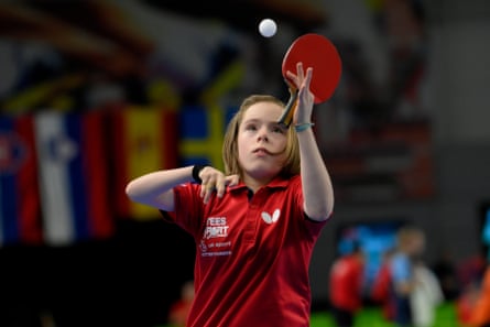 Bly Twomey of Great Britain competing during the class 7 qualifications on day two of the ITTF European Para Table Tennis Championships in September 2023.